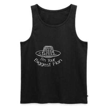 I'm Your Biggest Flan - Men's Premium Organic Tank Top - black - Front - Michal (187cm)