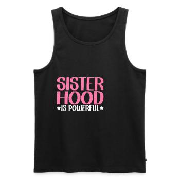 Sisterhood is Powerful 22 - Männer Premium Bio Tank Top - Schwarz - Vorne - AI Model Male 178 light (178cm)