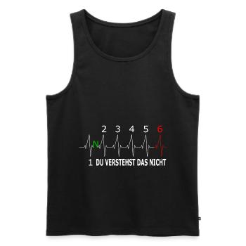 Du verstehst das nicht - Motorrad Herzschlag 1- 6 - Männer Premium Bio Tank Top - Schwarz - Vorne - Michal (187cm)
