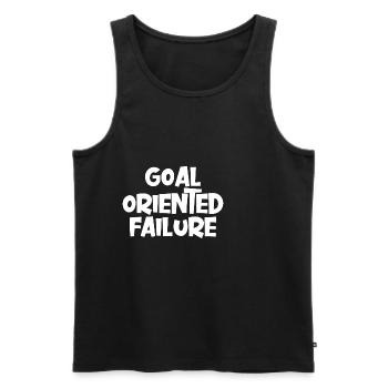 Goal Oriented Failure - Men's Premium Organic Tank Top - black - Front - AI Model Male 178 light (178cm)