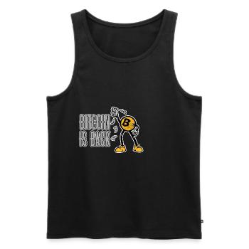 Bitcoin est de retour 4 - Débardeur bio Premium Homme - noir - Devant - Michal (187cm)