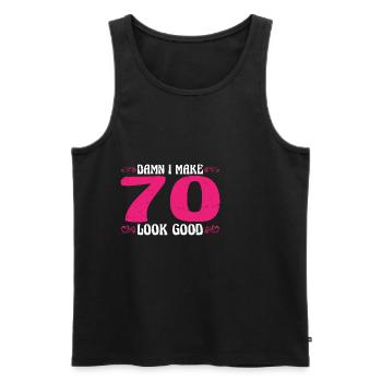 Damn I Make 70 Look Good 3 - Men's Premium Organic Tank Top - black - Front - Michal (187cm)