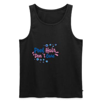 Piscine Cheveux Ne Pas Se Soucier 2 - Débardeur bio Premium Homme - noir - Devant - Michal (187cm)