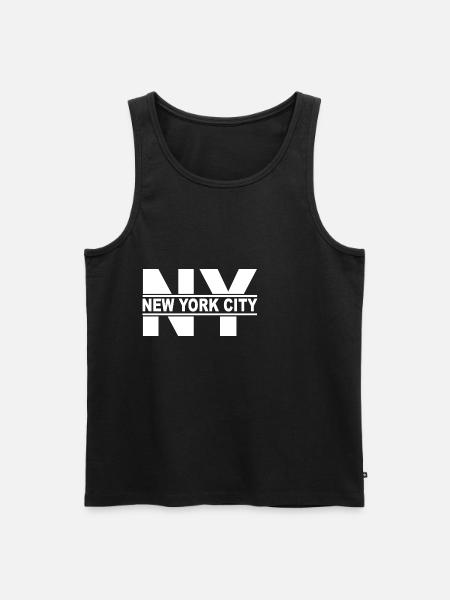 New York - Männer Premium Bio Tank Top - Schwarz