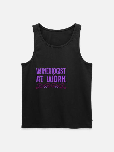 Wineologist At Work 3 - Men's Premium Organic Tank Top - black