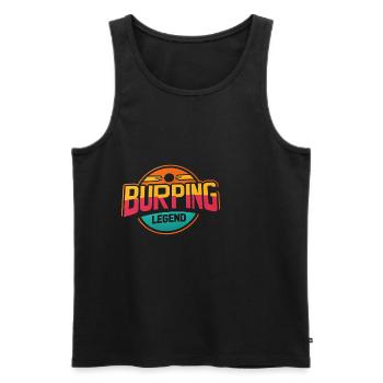 Burping Legend 10 - Men's Premium Organic Tank Top - black - Front - AI Model Male 178 light (178cm)