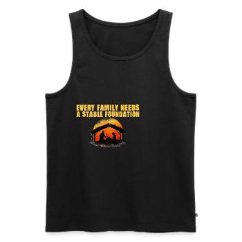 Every Family Needs A Stable Foundation - Männer Premium Bio Tank Top - Schwarz - Vorne - AI Model Male 178 light (178cm)
