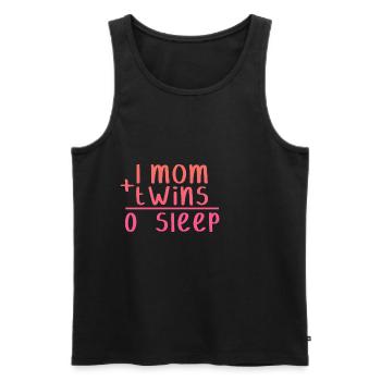 1 Mom Plus Twins Equals 0 Sleep 4 - Men's Premium Organic Tank Top - black - Front - Michal (187cm)
