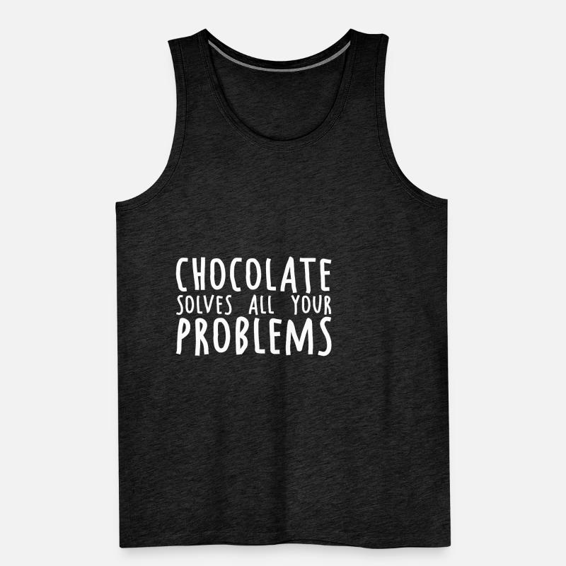Chocolate Solves All Your Problems 2 Men's Premium Organic Tank Top
