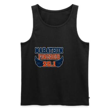 Finisher du marathon 26.2 2 - Débardeur bio Premium Homme - noir - Devant - AI Model Male 178 light (178cm)
