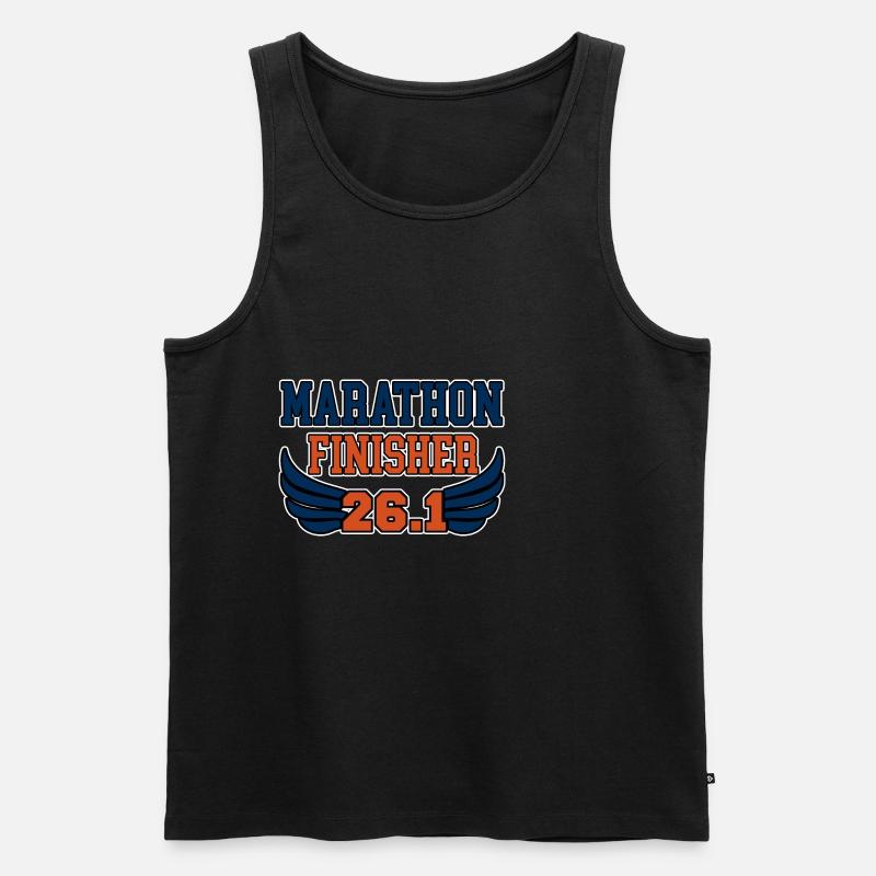 Marathon Finisher 26.2 2 - Männer Premium Bio Tank Top - Schwarz