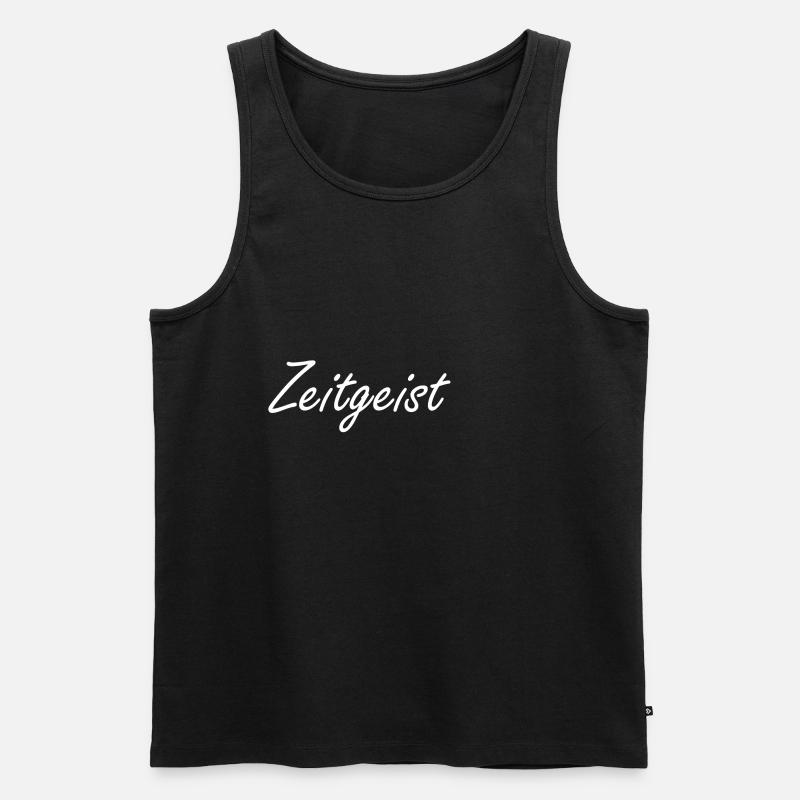 Zeitgeist w - Männer Premium Bio Tank Top - Schwarz
