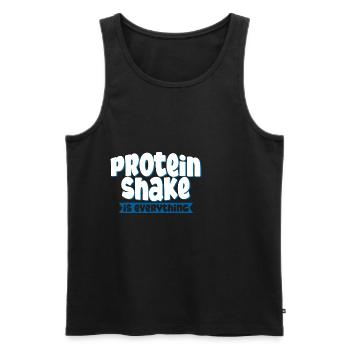 Protein Shake Is Everything 4 - Männer Premium Bio Tank Top - Schwarz - Vorne - Michal (187cm)