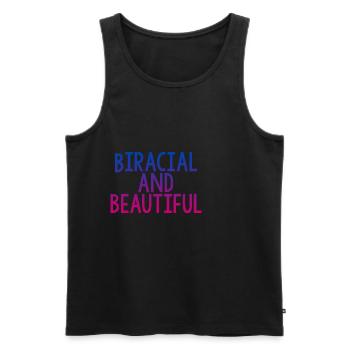 Biracial And Beautiful 4 - Men's Premium Organic Tank Top - black - Front - Michal (187cm)