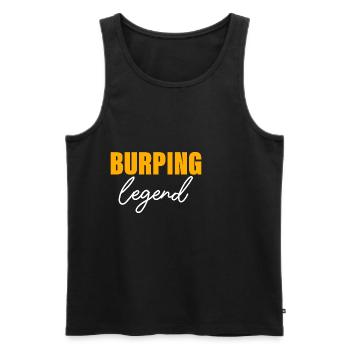 Burping Legend 4 - Men's Premium Organic Tank Top - black - Front - AI Model Male 178 light (178cm)