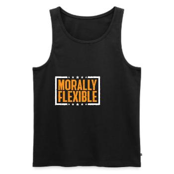 Morally Flexible 7 - Männer Premium Bio Tank Top - Schwarz - Vorne - AI Model Male 178 light (178cm)