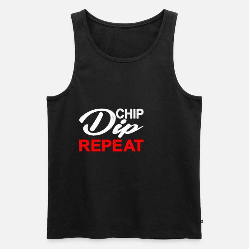Chip Dip Repeat 8 - Men's Premium Organic Tank Top - black