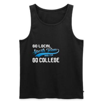 Go Local Sports Team And/Or Go College 12 - Männer Premium Bio Tank Top - Schwarz - Vorne - AI Model Male 178 light (178cm)