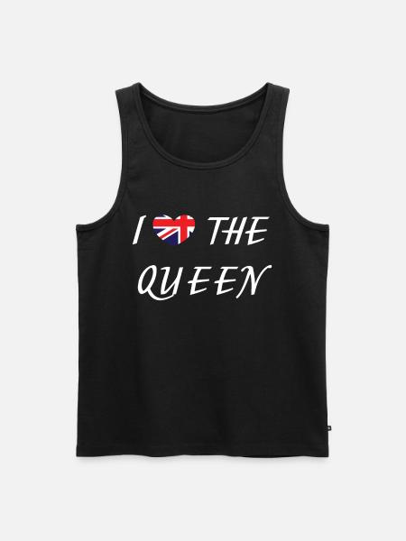 I love The QUEEN - Men's Premium Organic Tank Top - black