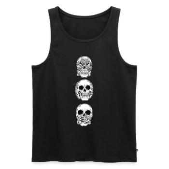 Don't see an evil skull - Men's Premium Organic Tank Top - black - Front - AI Model Male 178 light (178cm)