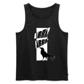 Chemise comique Crowing Raven in the Darkness - Débardeur bio Premium Homme - noir - Devant - Michal (187cm)