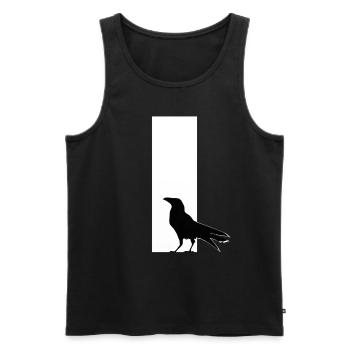Chemise comique Crowing Raven in the Darkness - Débardeur bio Premium Homme - noir - Devant - Michal (187cm)
