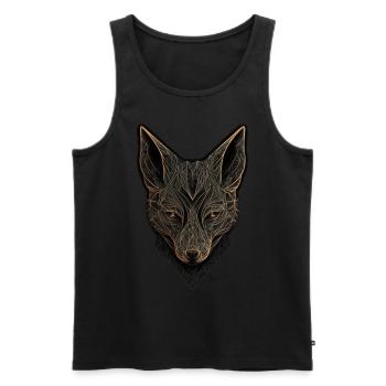Fuchs Kunst Kunstwerk Geschenk Tierliebhaber Motiv - Männer Premium Bio Tank Top - Schwarz - Vorne - AI Model Male 178 light (178cm)