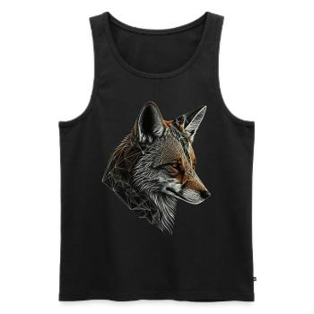 Fuchs Tierliebhaber Tierisch Tier Geschenkidee - Männer Premium Bio Tank Top - Schwarz - Vorne - Michal (187cm)