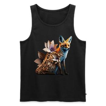 Renard Cadeau Fils Animal Faune Motif Motif Animalier - Débardeur bio Premium Homme - noir - Devant - Michal (187cm)