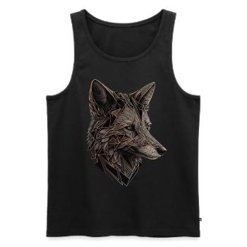 Fuchs Kunst Kunstwerk Geschenk Tierliebhaber Motiv - Männer Premium Bio Tank Top - Schwarz - Vorne - AI Model Male 178 light (178cm)