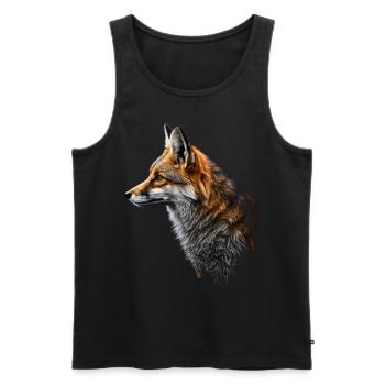 Fuchs Kunst Kunstwerk Geschenk Tierliebhaber Motiv - Männer Premium Bio Tank Top - Schwarz - Vorne - AI Model Male 178 light (178cm)