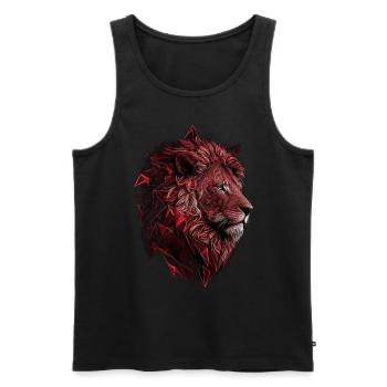 Léo Amoureux des Animaux Cadeau Motif Animal Afrique - Débardeur bio Premium Homme - noir - Devant - Michal (187cm)