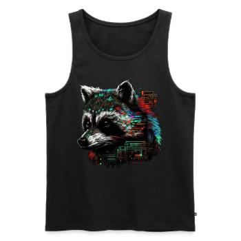 Waschbär Kunst Waschbären Tier Zoo Stadt Fun - Männer Premium Bio Tank Top - Schwarz - Vorne - Michal (187cm)