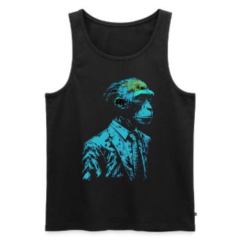 Idée cadeau de singe Zoo de singes - Débardeur bio Premium Homme - noir - Devant - Michal (187cm)