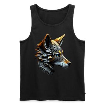 Fuchs Tierliebhaber Tierisch Tier Geschenkidee - Männer Premium Bio Tank Top - Schwarz - Vorne - AI Model Male 178 light (178cm)