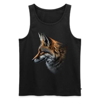 Fuchs Tierliebhaber Tierisch Tier Geschenkidee - Männer Premium Bio Tank Top - Schwarz - Vorne - Michal (187cm)