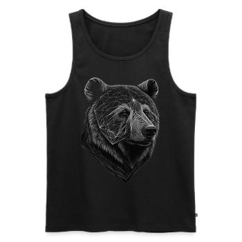 Animal Bear Forest Gift Children Man Bears - Men's Premium Organic Tank Top - black - Front - Michal (187cm)