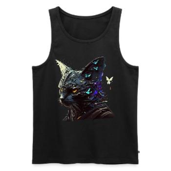 Cat Art Artwork Gift Cats Pet - Men's Premium Organic Tank Top - black - Front - Michal (187cm)