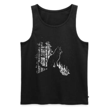 Katzen Tier Tierliebhaber Kunst Katze - Männer Premium Bio Tank Top - Schwarz - Vorne - AI Model Male 178 light (178cm)