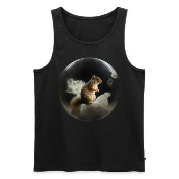 Eichhörnchen Kugel Kunst Kunstwerk Geschenk Tier - Männer Premium Bio Tank Top - Schwarz - Vorne - AI Model Male 178 light (178cm)
