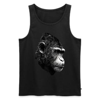 Gorilla Polygon Affe Tier Geschenk Zoo Tierisch - Männer Premium Bio Tank Top - Schwarz - Vorne - AI Model Male 178 light (178cm)