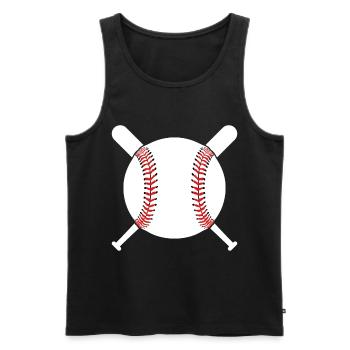 BASEBALL BASEBALL PLAYERS - Men's Premium Organic Tank Top - black - Front - Michal (187cm)