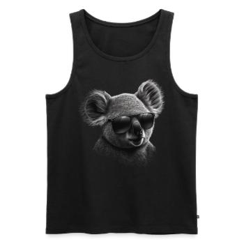 Koala Sonnebrille Tiermotiv Geschenk Bär Tier - Männer Premium Bio Tank Top - Schwarz - Vorne - AI Model Male 178 light (178cm)