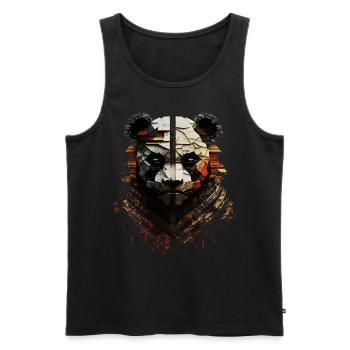 Panda Fantasy Panda Bear Art Artwork Gift - Men's Premium Organic Tank Top - black - Front - AI Model Male 178 light (178cm)