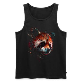 Roter Panda Geschenk Pandabär Kunst Tier Zoo Motiv - Männer Premium Bio Tank Top - Schwarz - Vorne - Michal (187cm)