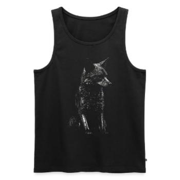 Fox Animal Lover Gift Motif animal sauvage - Débardeur bio Premium Homme - noir - Devant - AI Model Male 178 light (178cm)