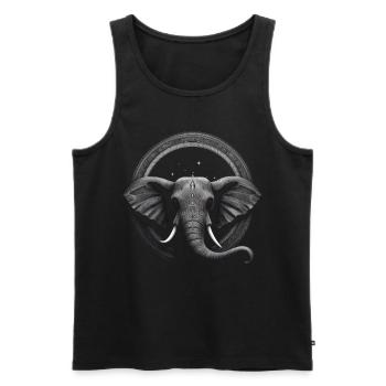 Elephant Animal Gift Africa Art - Débardeur bio Premium Homme - noir - Devant - AI Model Male 178 light (178cm)