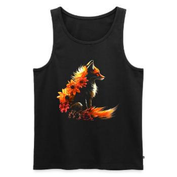 Fuchs Tierliebhaber Geschenk Wildtier Tier Motiv - Männer Premium Bio Tank Top - Schwarz - Vorne - AI Model Male 178 light (178cm)