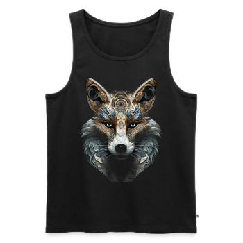 Fuchs Tierliebhaber Geschenk Wildtier Tier Motiv - Männer Premium Bio Tank Top - Schwarz - Vorne - AI Model Male 178 light (178cm)