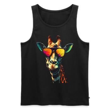 Giraffe Tier Afrika Geschenk Tierliebhaber Zoo - Männer Premium Bio Tank Top - Schwarz - Vorne - Michal (187cm)